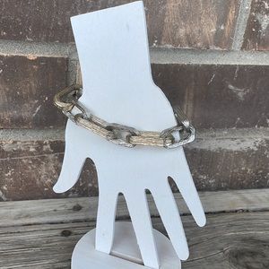 Vintage Chunky Silver Tone Link Bracelet